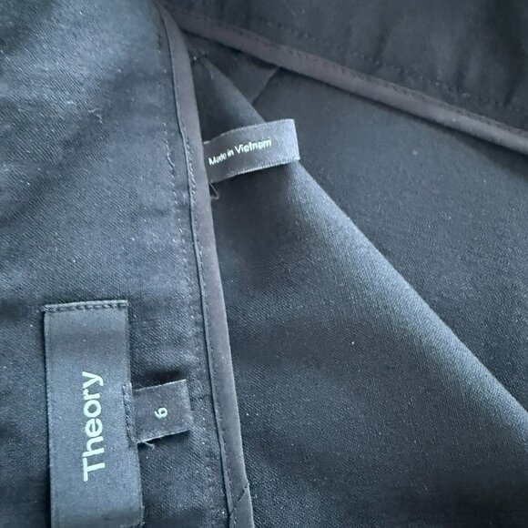 Theory Pencil Skirt Slim Fit Stretch Wool Grey Size 6 - Picture 2 of 3